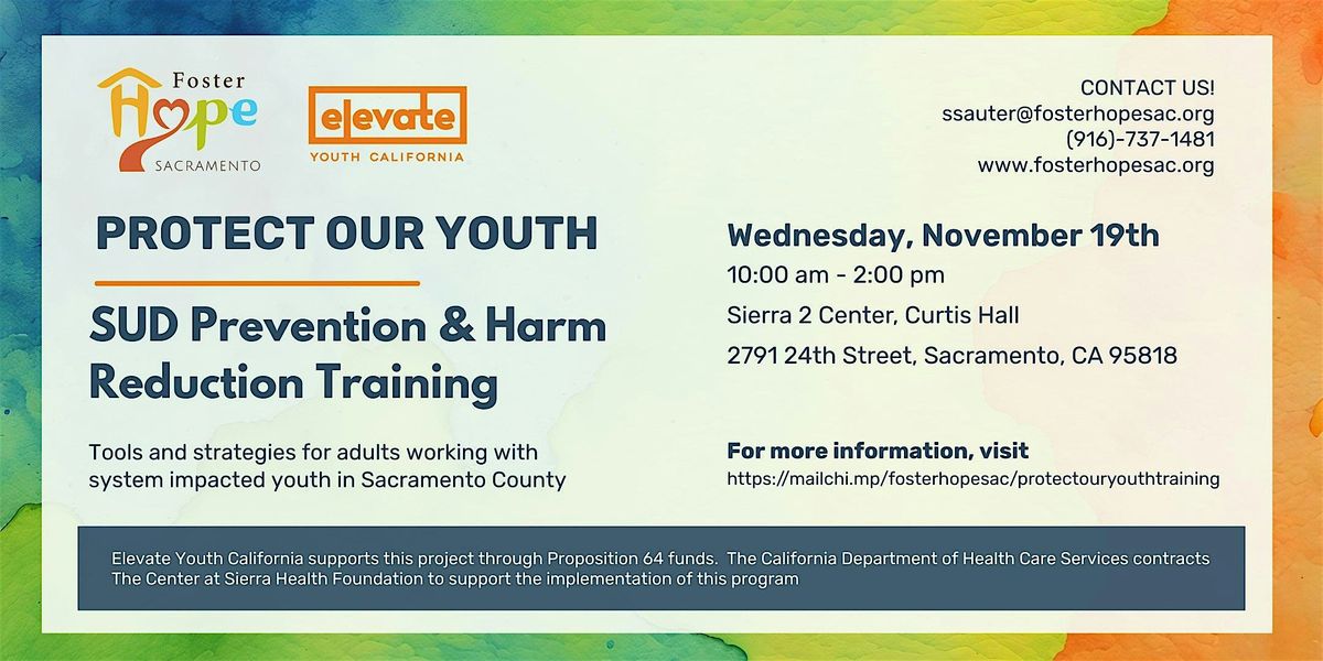 Protect Our Youth: SUD Prevention & Harm Reduction Training