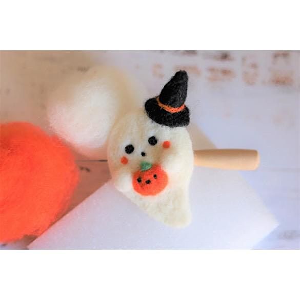 Spooky Needle Felted Ghosts