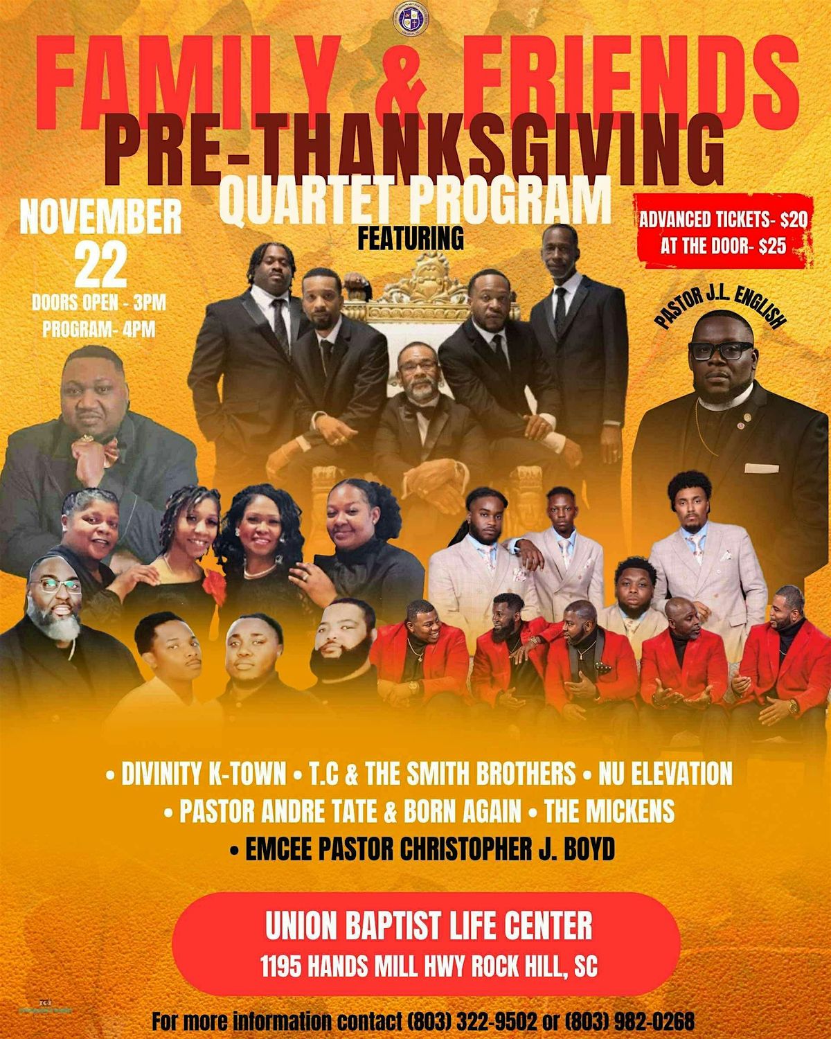 Family & Friends Pre-Thanksgiving Quartet Program