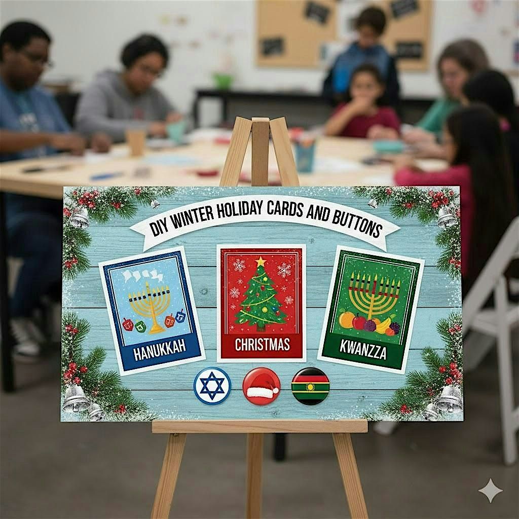 DIY Winter Holiday Cards and Buttons