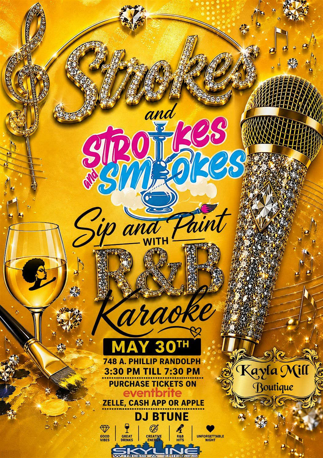 Strokes and Smokes Live Paint Party with R&B Karaoke
