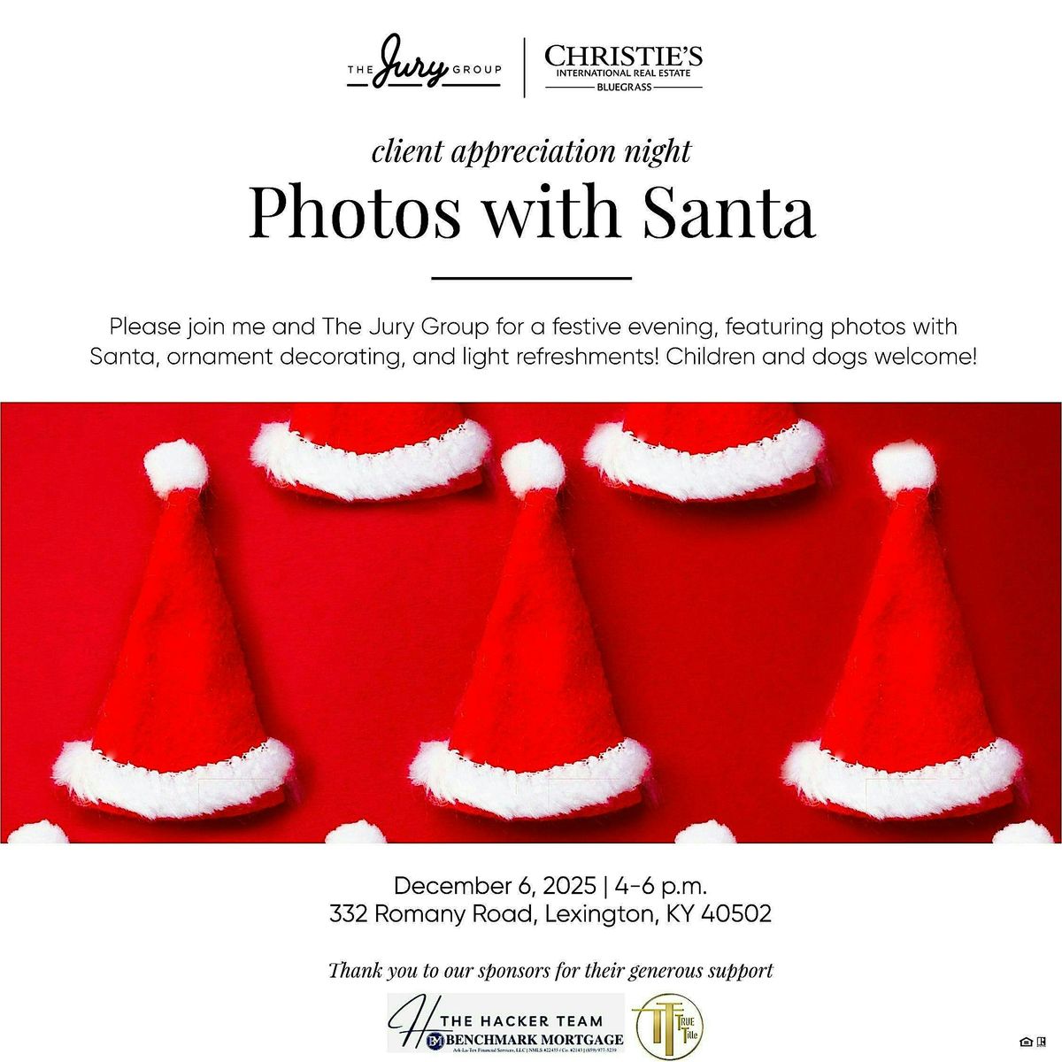 Jury Group Client Appreciation -- Photos with Santa