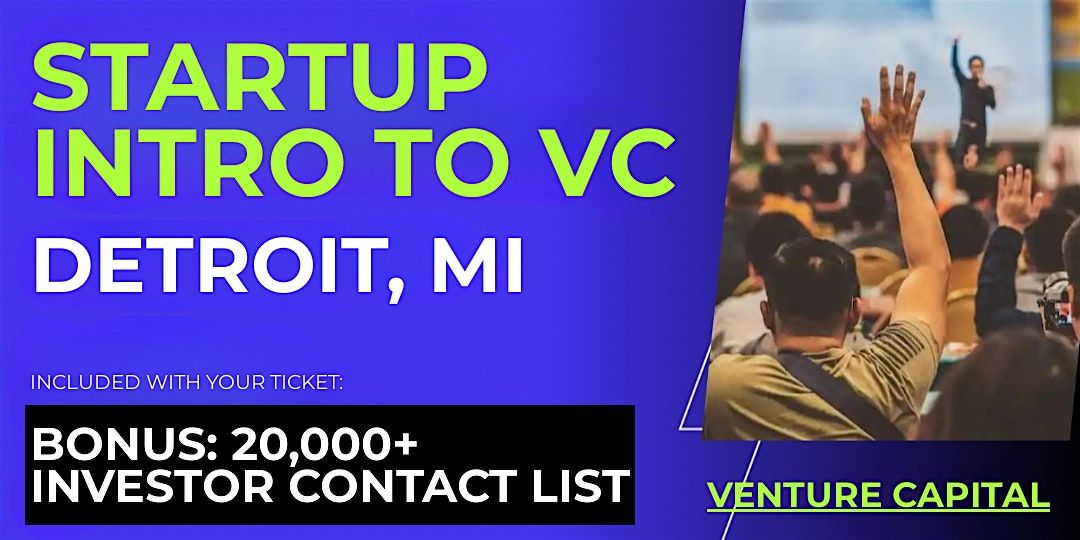 Startup Intro to VC: Meet Investors in Detroit and Beyond