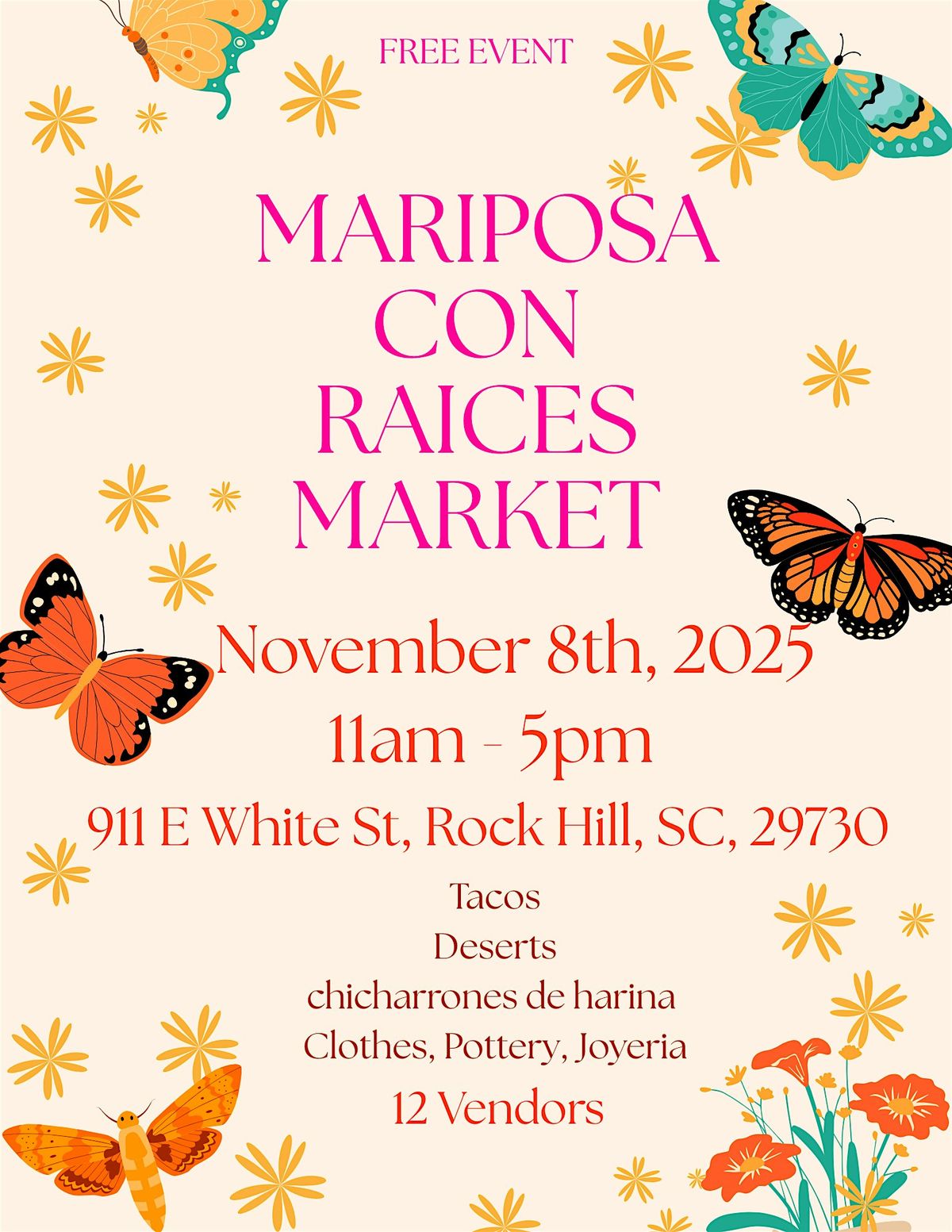 Mariposas con Ra\u00edces Market