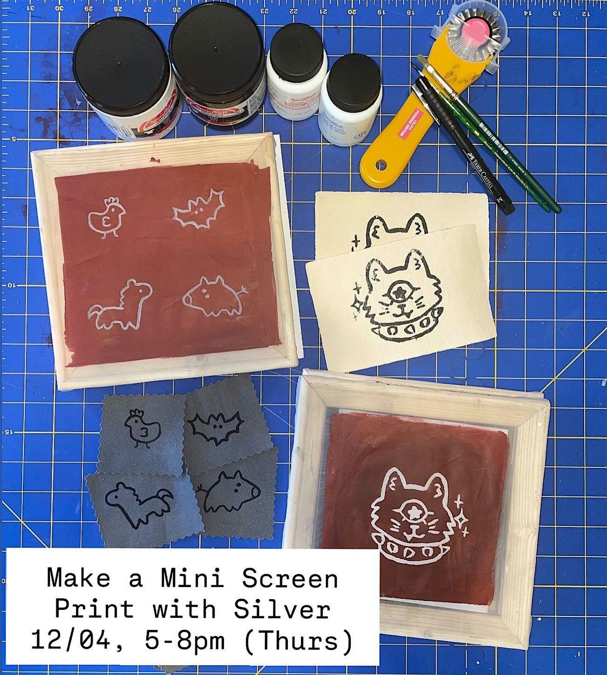 Make a Mini Screen Print with Silver