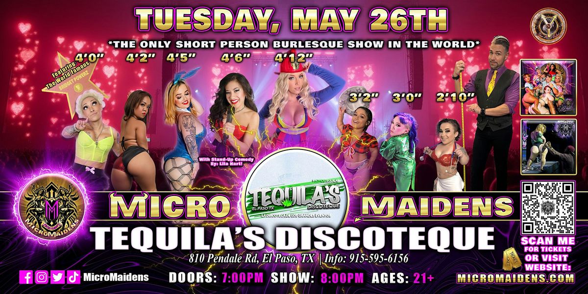 El Paso, TX - Micro Maidens Dwarf Dancers @ Tequila's discoteque