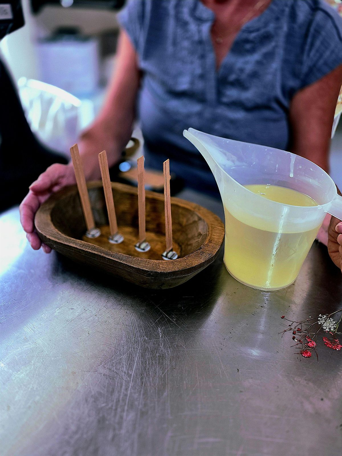 You pick Dough bowl candle pouring class