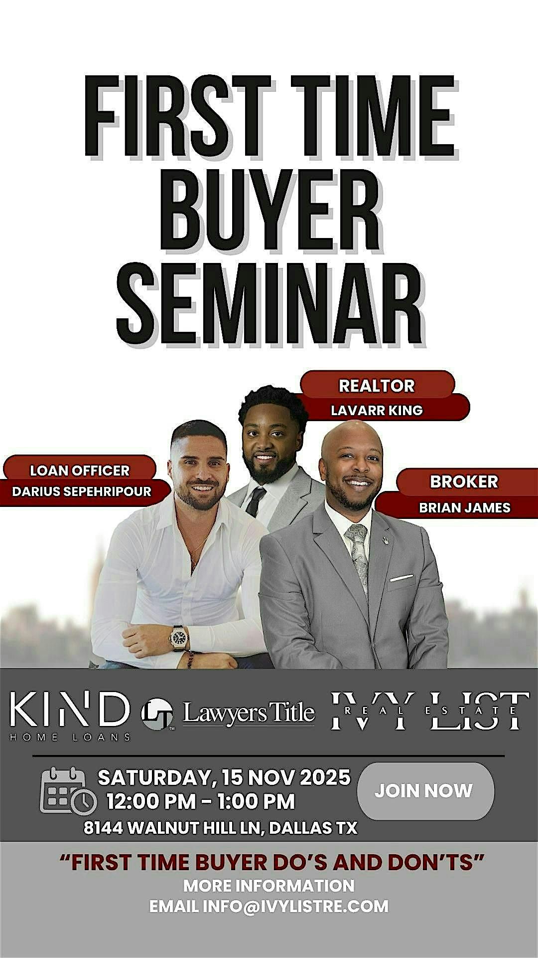 First Time Home Buyer Seminar