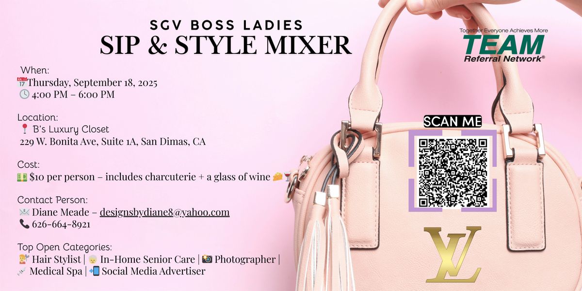 SGV Boss Ladies Mixer - Sip, Style & Strategy
