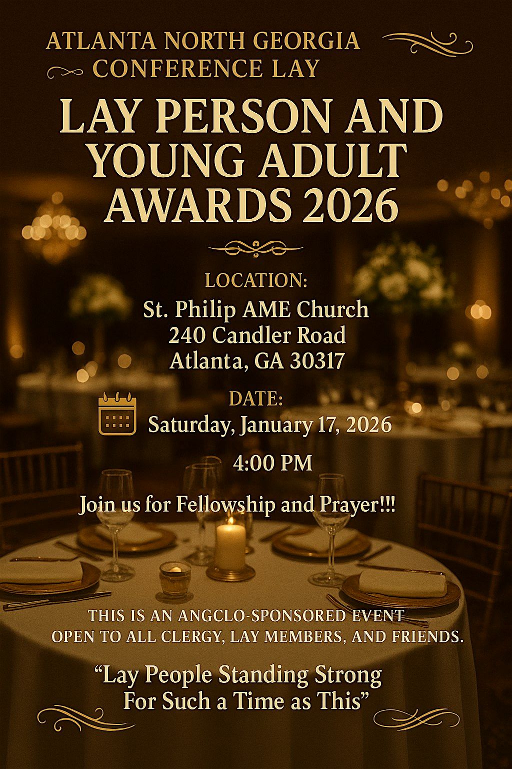 ANGCLO Lay Person and Young Adult Person of the Year Banquet 2026