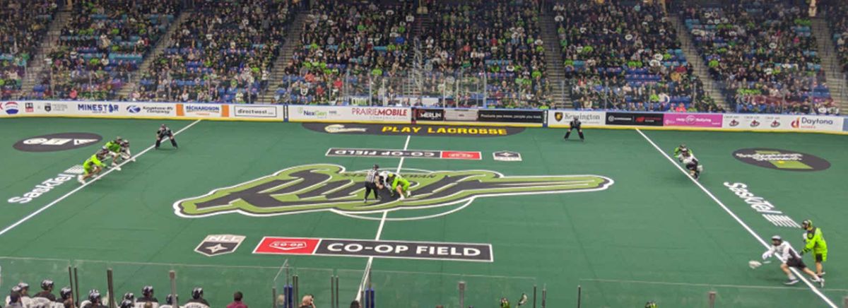 Parking Colorado Mammoth at Saskatchewan Rush