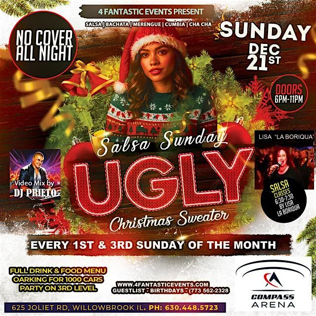 Salsa Sundays Ugly Sweater Christmas @ Compass Arena
