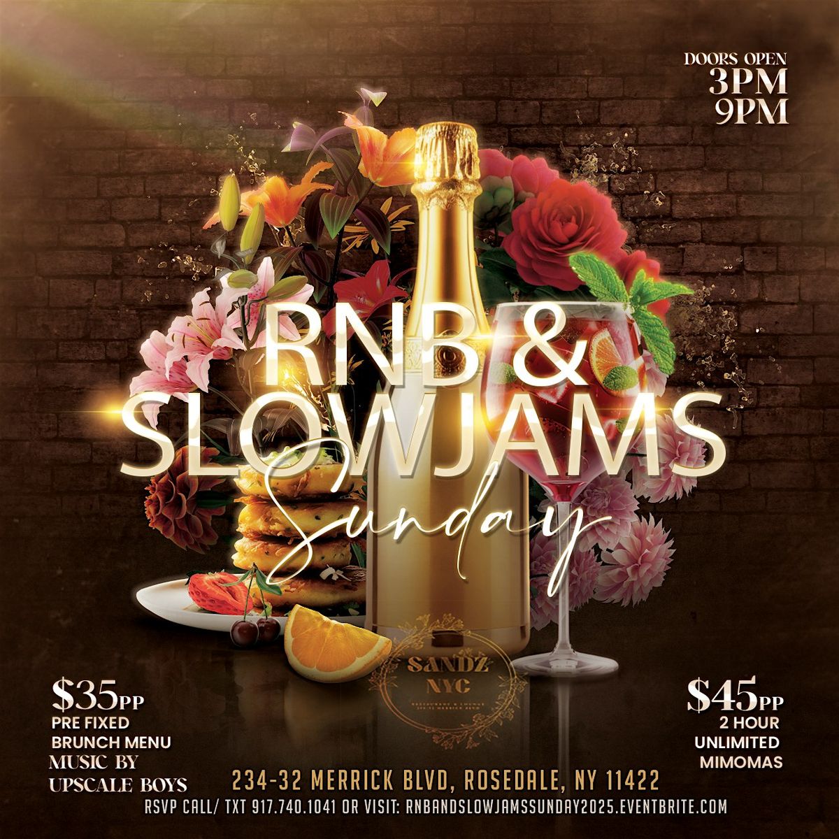 RNB & SLOWJAMS SUNDAY BRUNCH