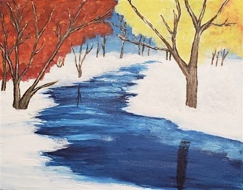 Skate your way to this fun \u201cIcy River\u201d paint and sip painting event at La P