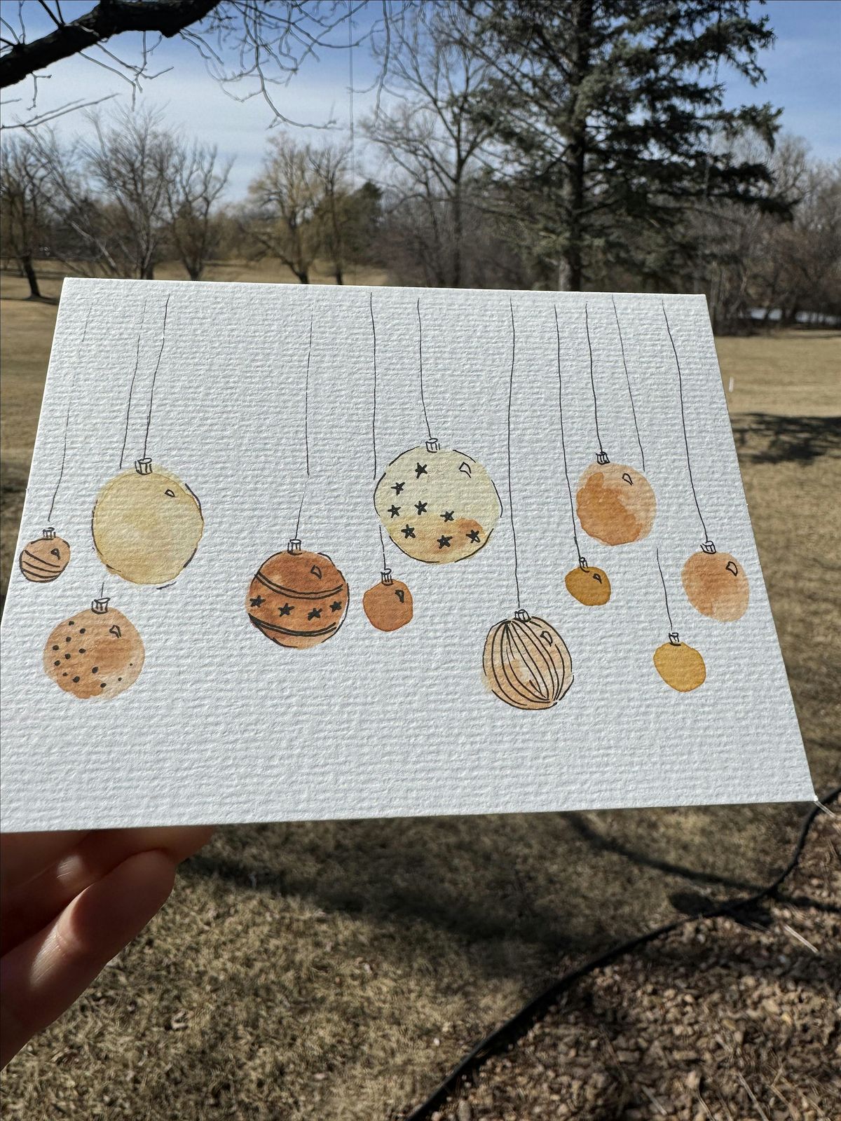 Make watercolor Christmas cards with Alla Hale