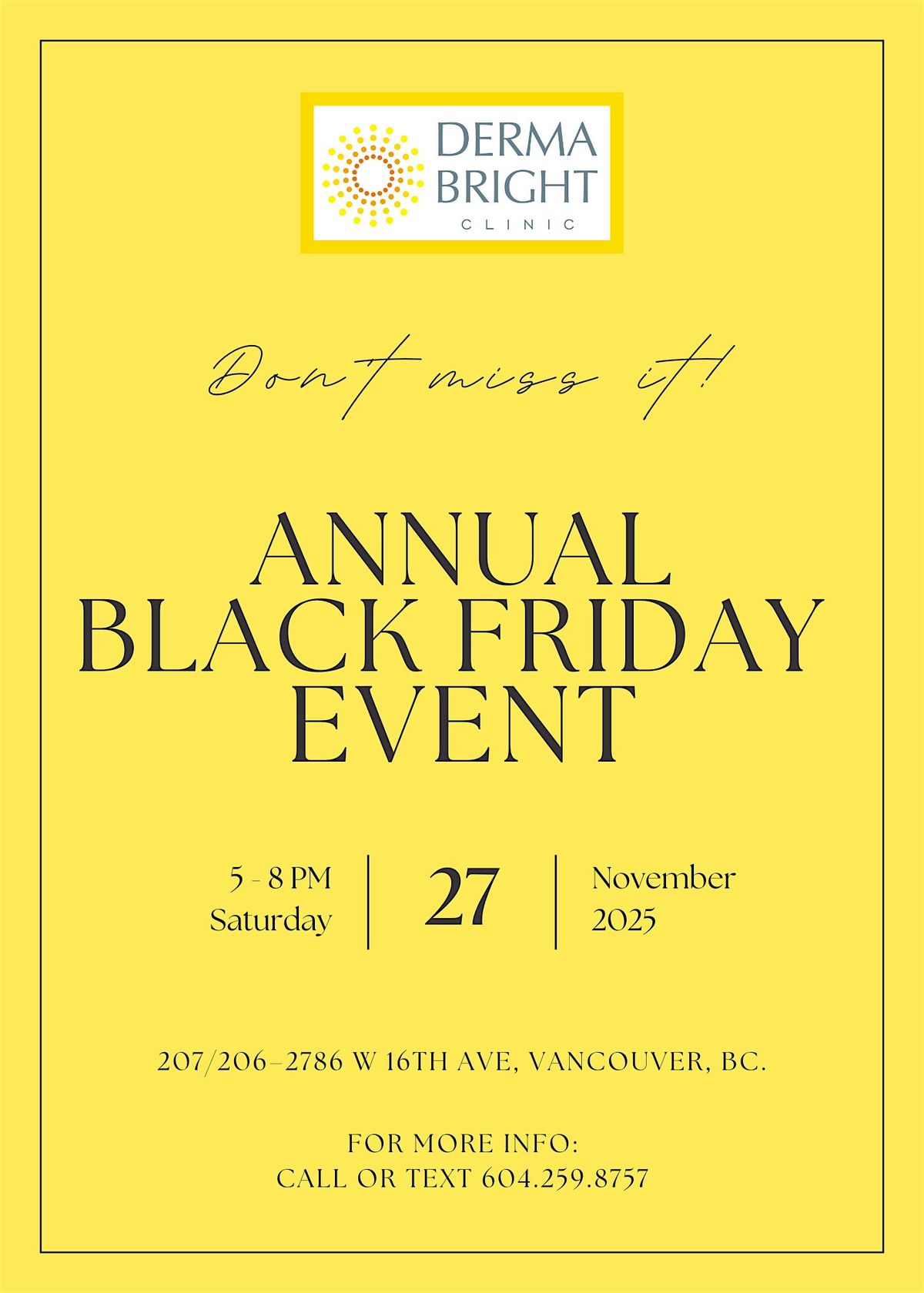 Annual Black Friday Event