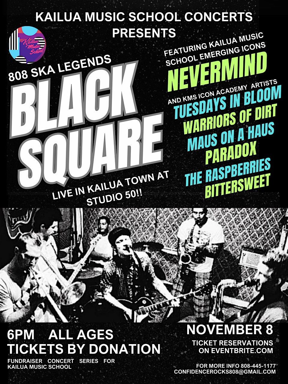 KMS Concerts Presents Black Square, Nevermind & More Icon Academy Bands!