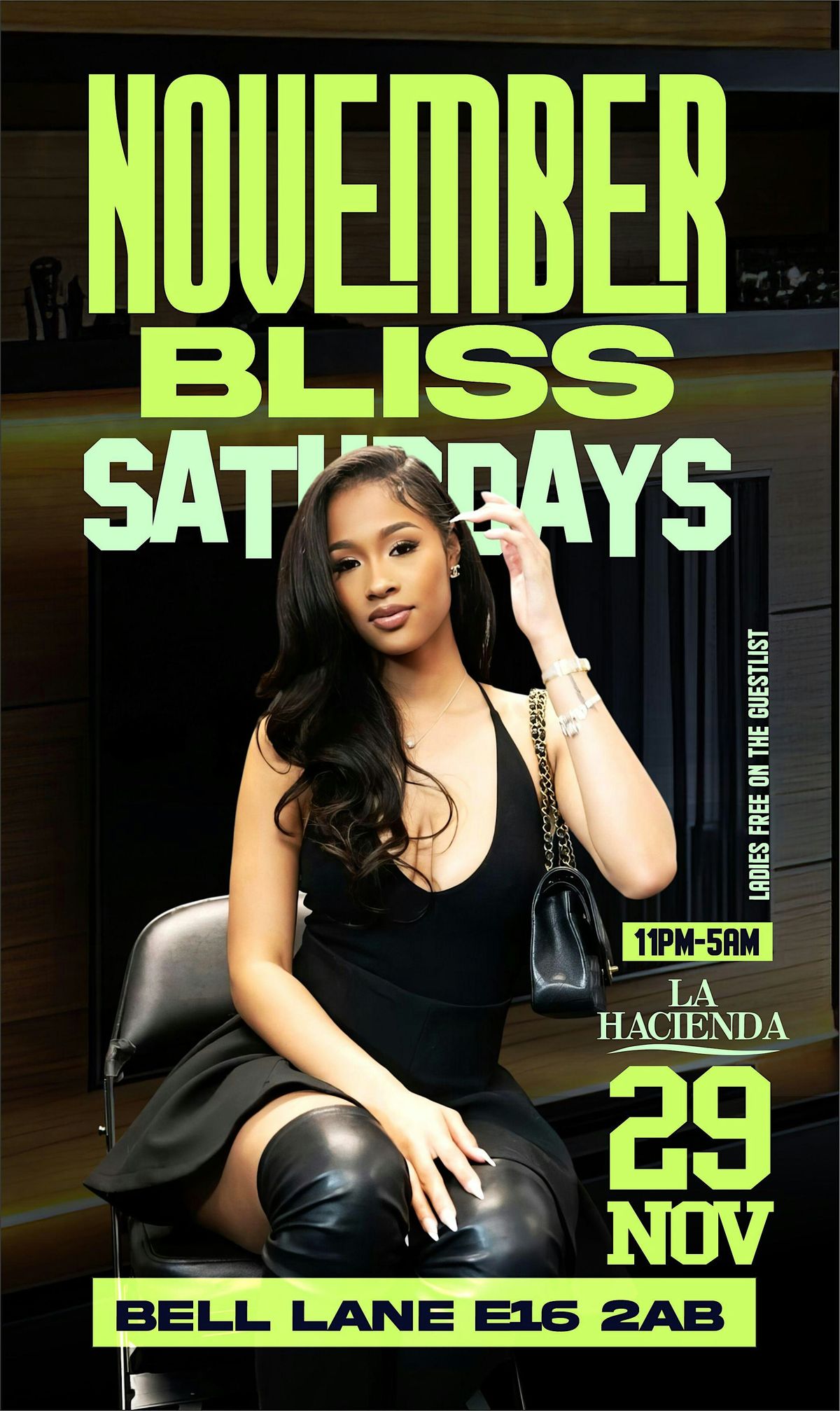 NOVEMBER BLISS | Sat 15th of NOV | @ LA HACIENDA E16 2AB