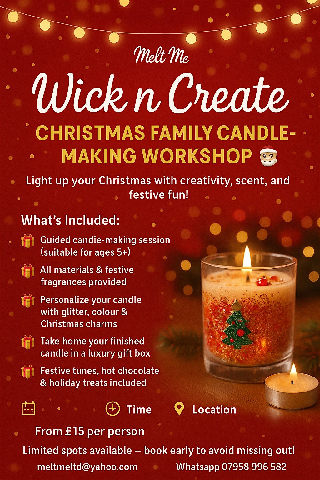 Wick N Create  - Christmas family Candle making workshop