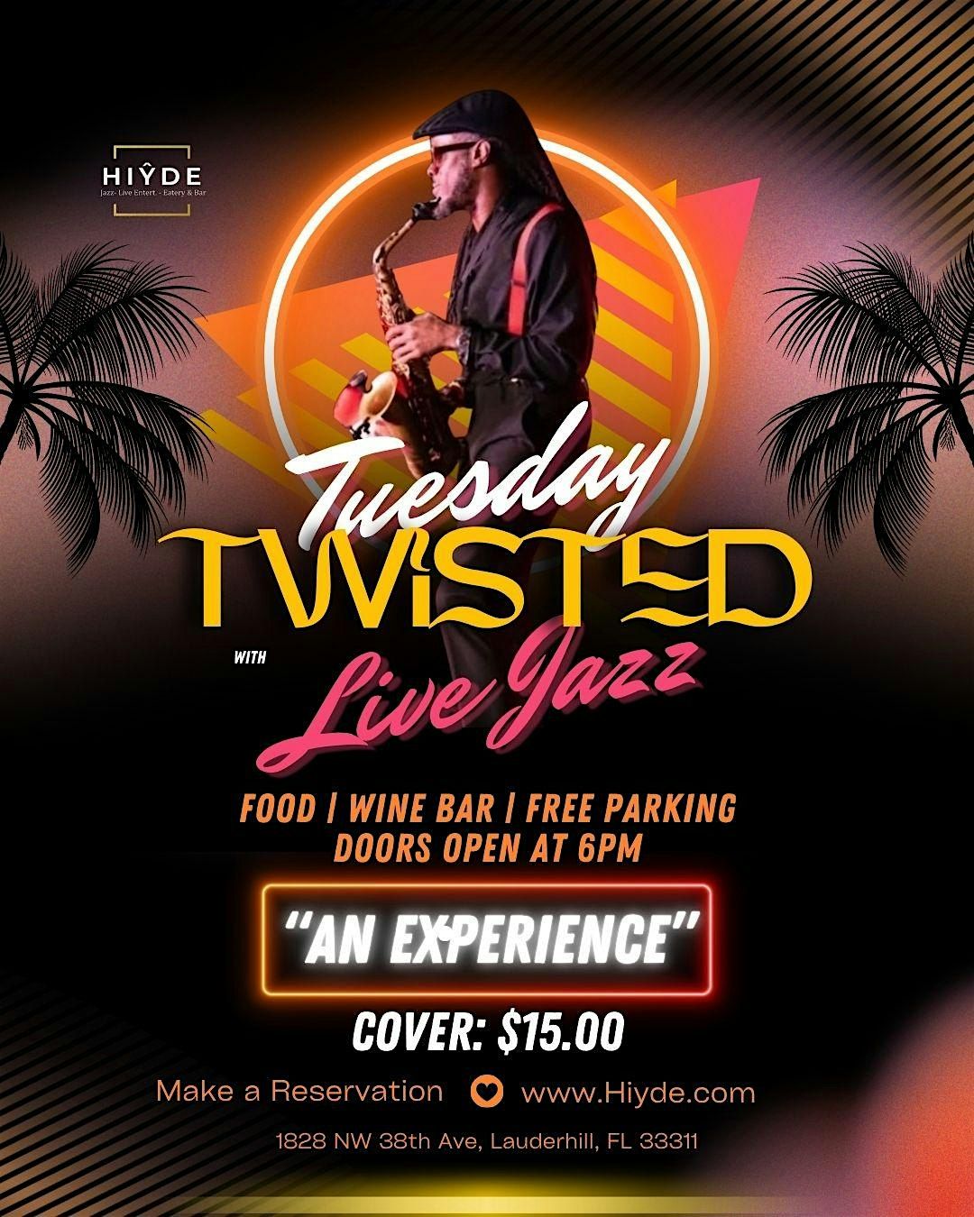 LIVE JAZZ- Twisted Tuesday $15 Cover