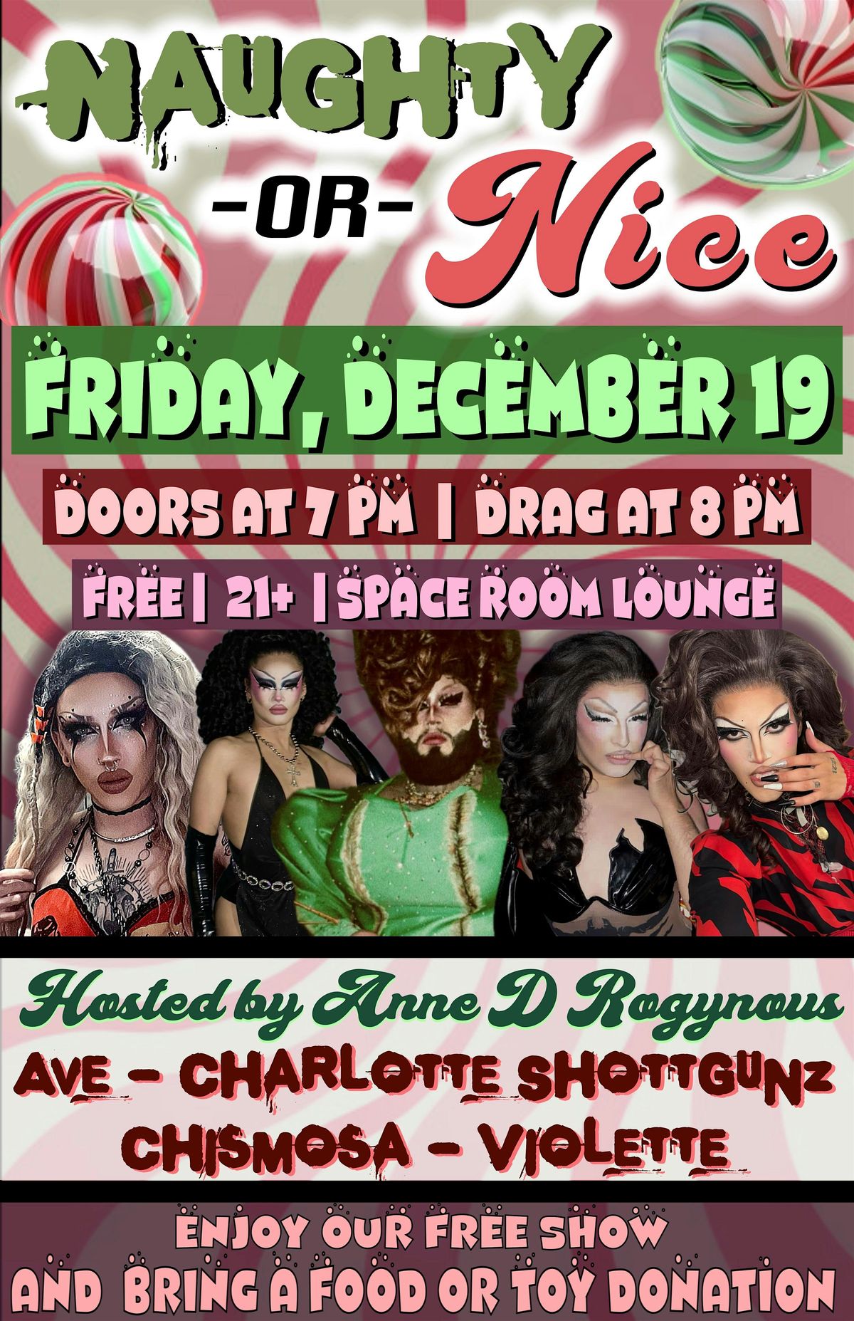 Naughty or Nice - Holiday Drag Show at Space Room Lounge