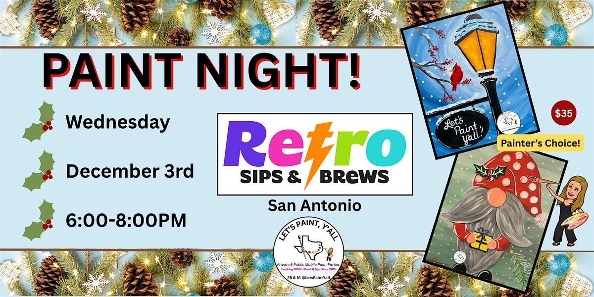 PAINT NIGHT at Retro Sips & Brews