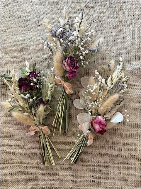 Working with Dried Flowers - Hand Tied Bouquet\/Horseshoe\/Box Frame Workshop