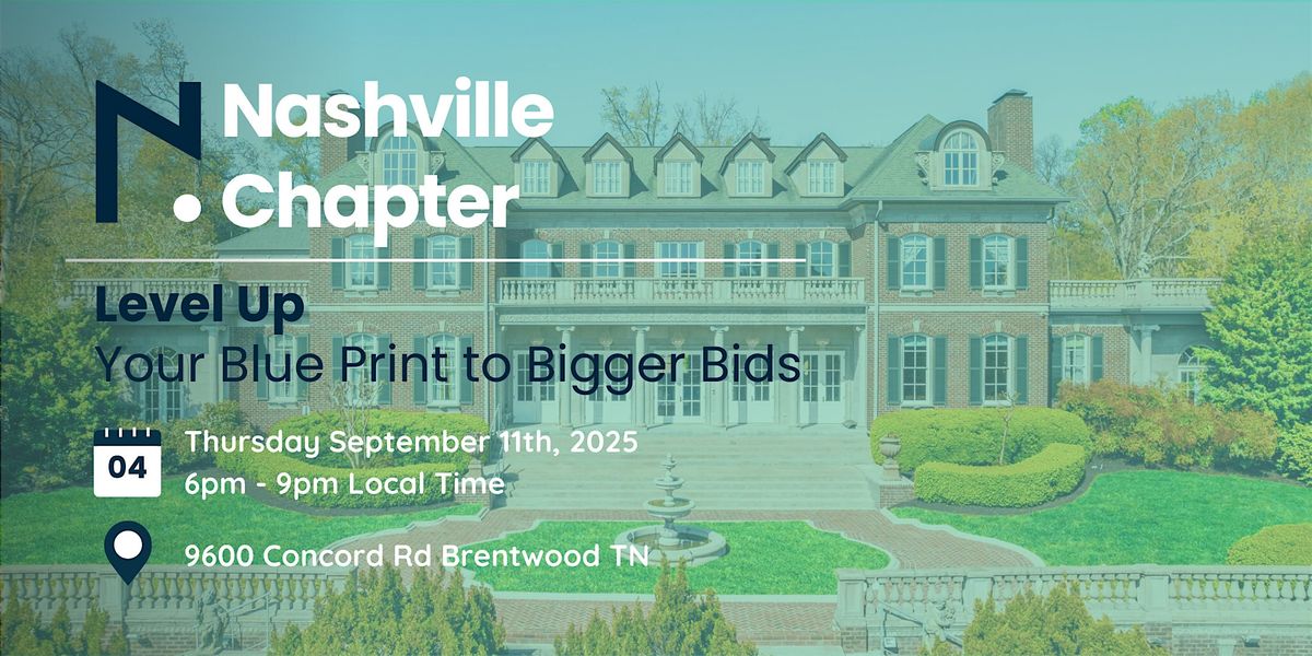 NHCA Nashville - Level Up: Your Blue Print to Bigger Bids