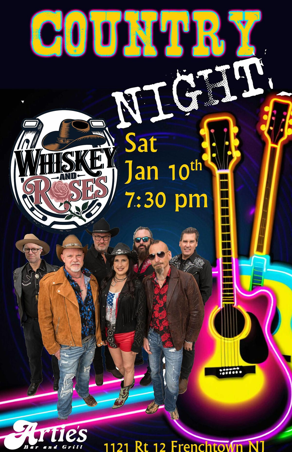 COUNTRY NIGHT with WHISKEY AND ROSES