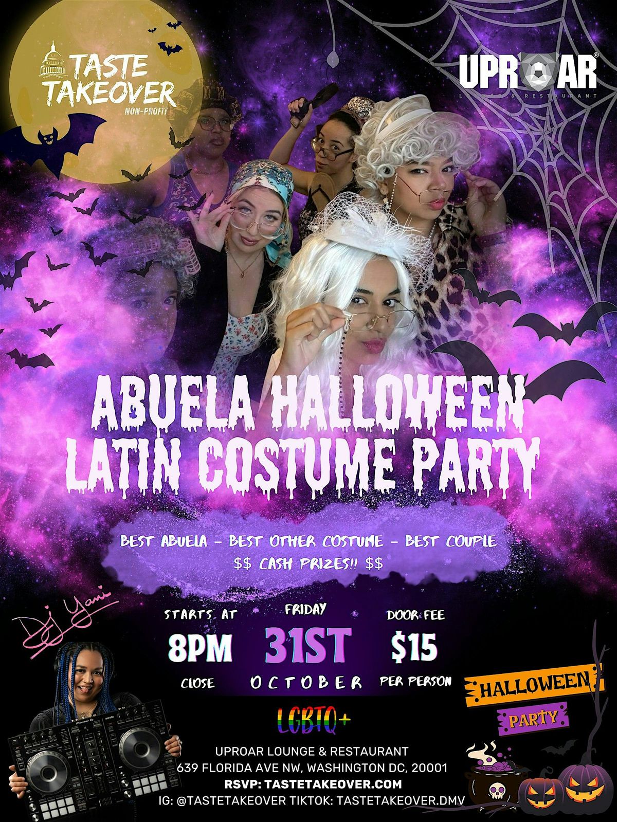 ABUELA HALLOWEEN LATIN PARTY! COSTUME PARTY! CASH PRIZES!