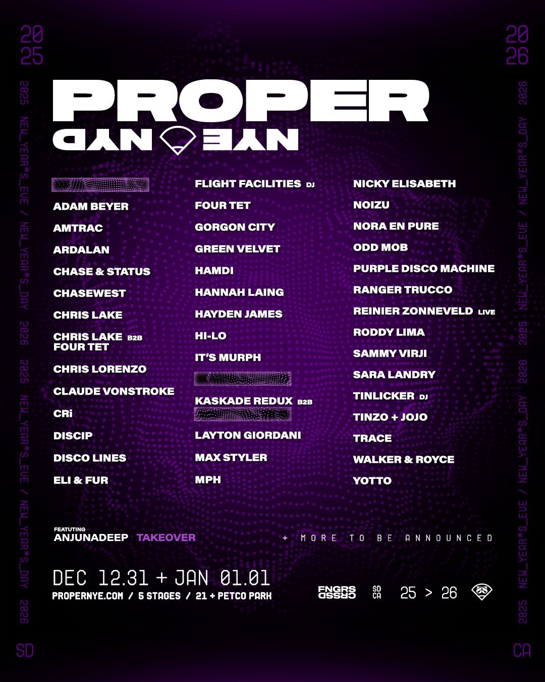 FNGRS CRSSD: Proper NYE\/NYD - 2 Day Pass