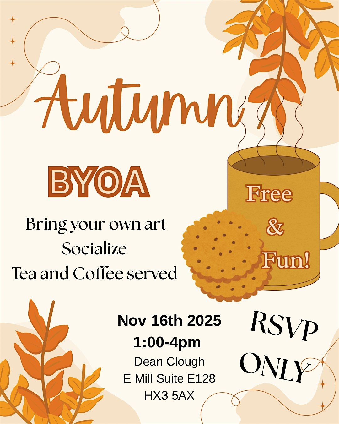 Autumn BYOA social (bring your own art)