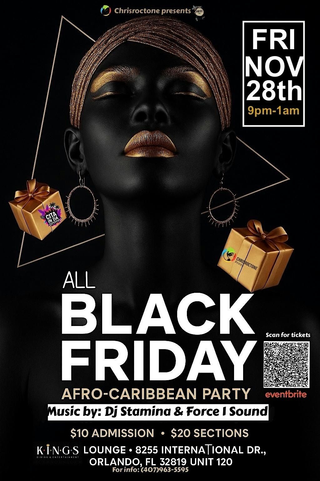 "All Black Friday" afro-caribbean party