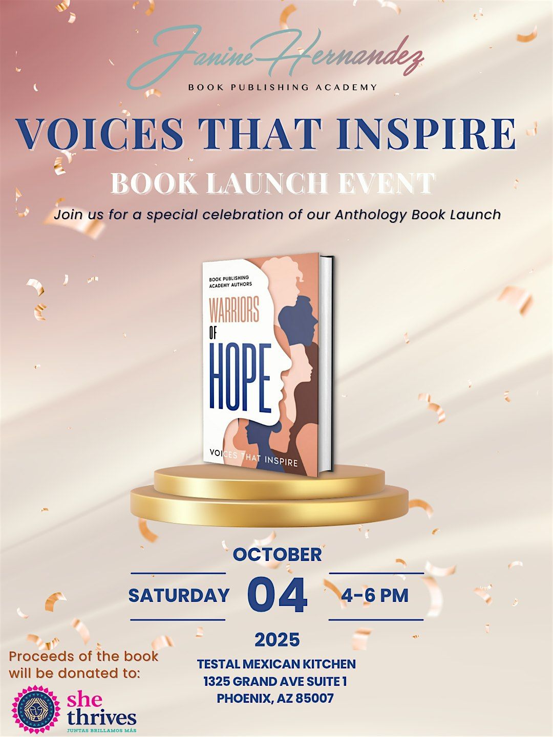 Warriors of Hope Anthology Book Event