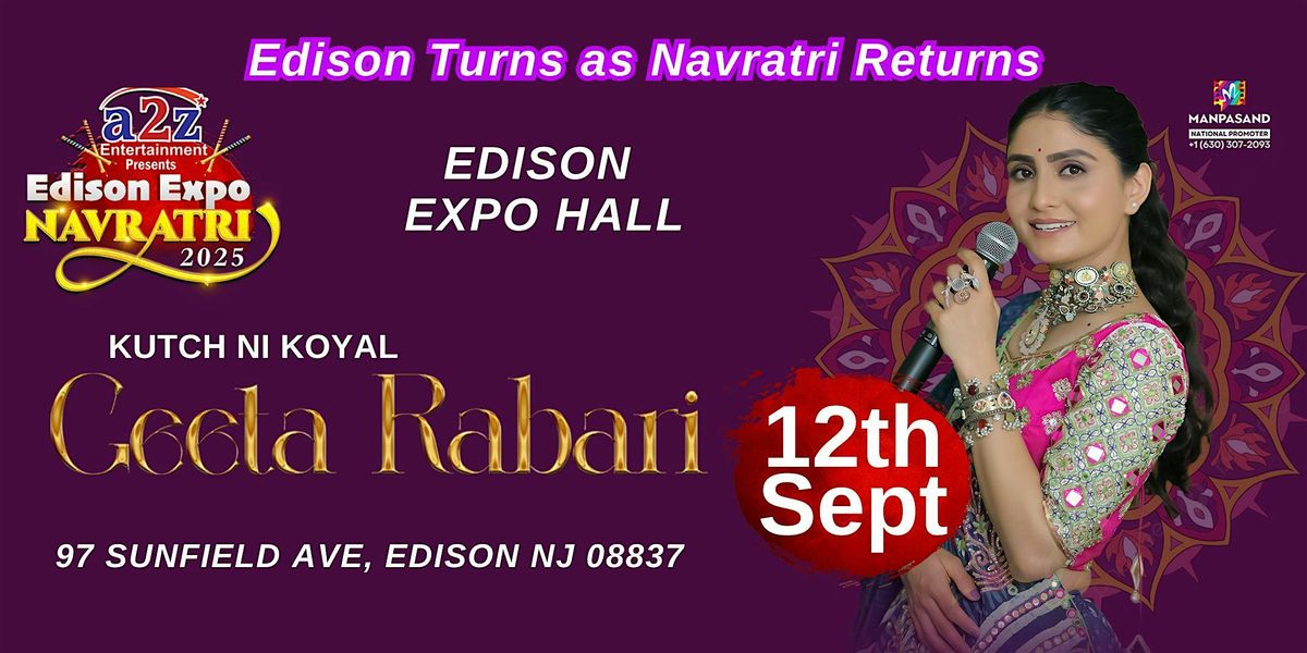 Geeta Rabari LIVE PERFORMANCE @ EDISON EXPO NEW JERSEY