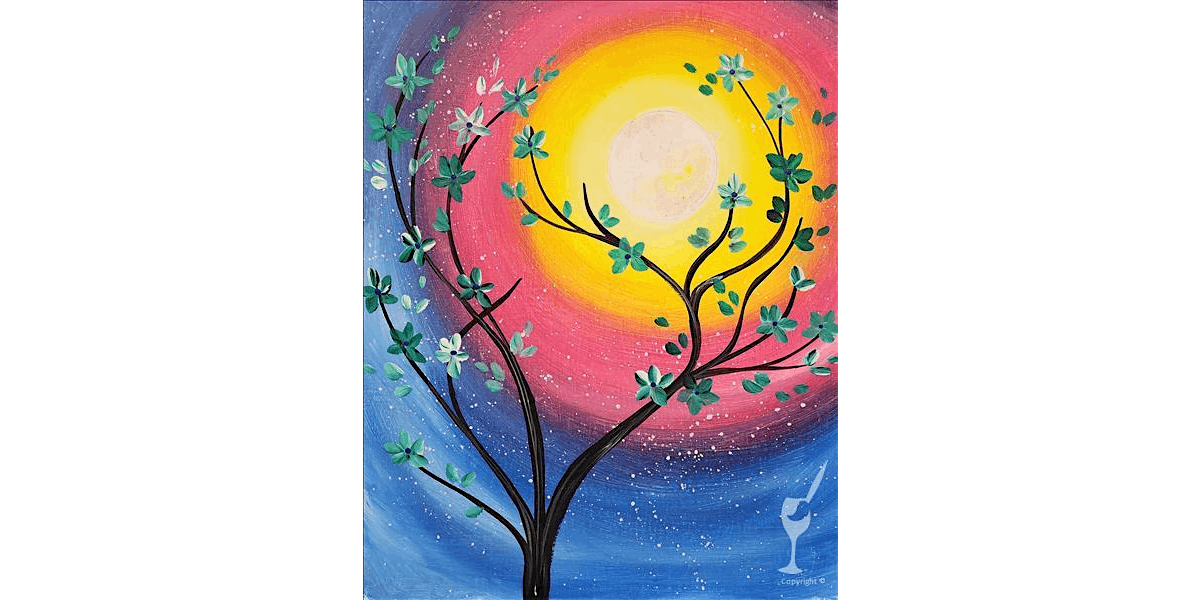 Tranquil Cherry Blossoms - Family Fun - Paint and Sip in Houston | Classpop!\u2122