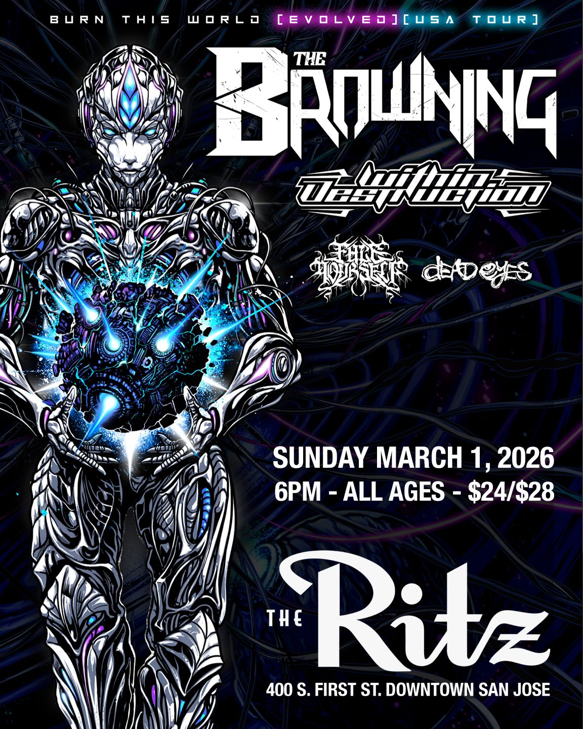 The Browning 'Burn This World' at Amsterdam Bar and Hall