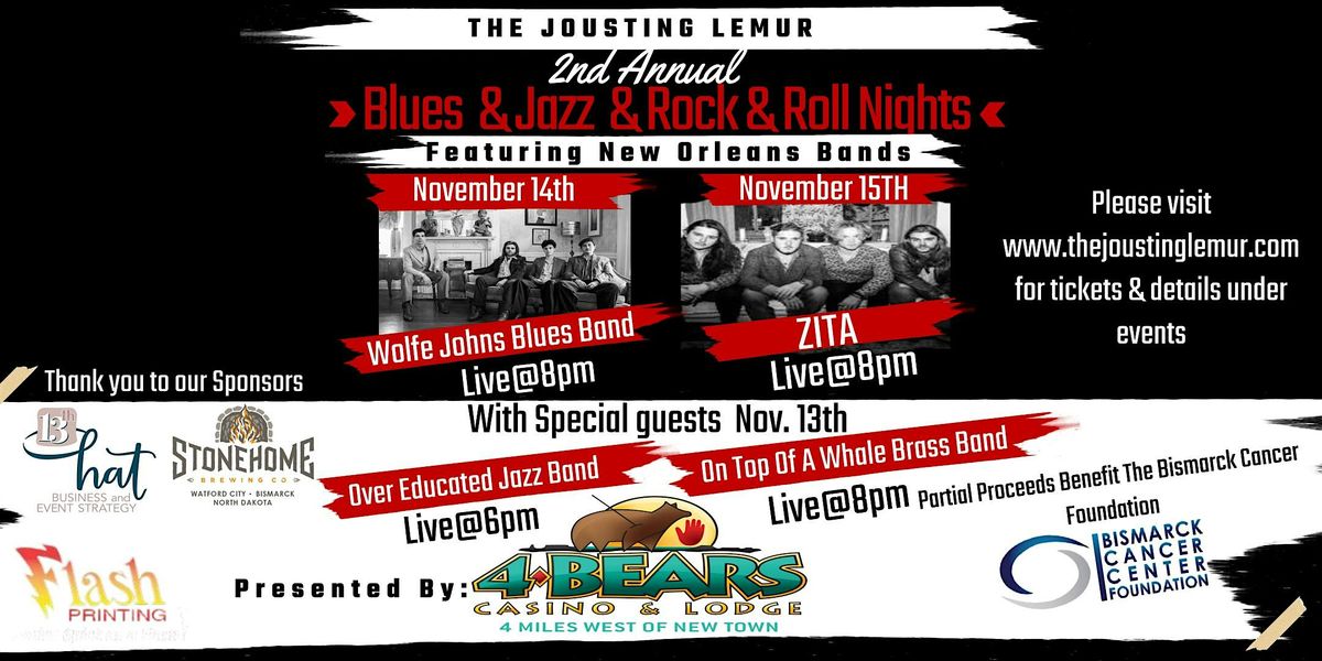 2nd Annual Blues, Jazz & Rock & Roll Nights at The Jousting Lemur!