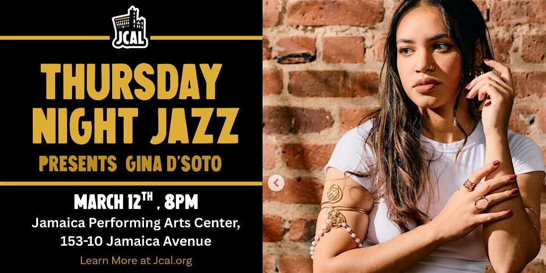 Thursday Night Jazz Presents Gina D'Soto