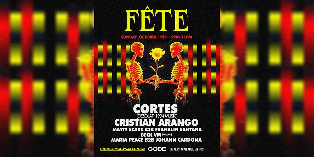 F\u00caTE: Sunday Day Party at CODE Astoria (House Music All Day)
