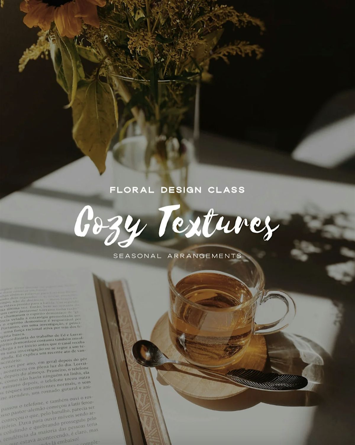 Cozy Textures Floral Design Class with Plum Sage Flowers