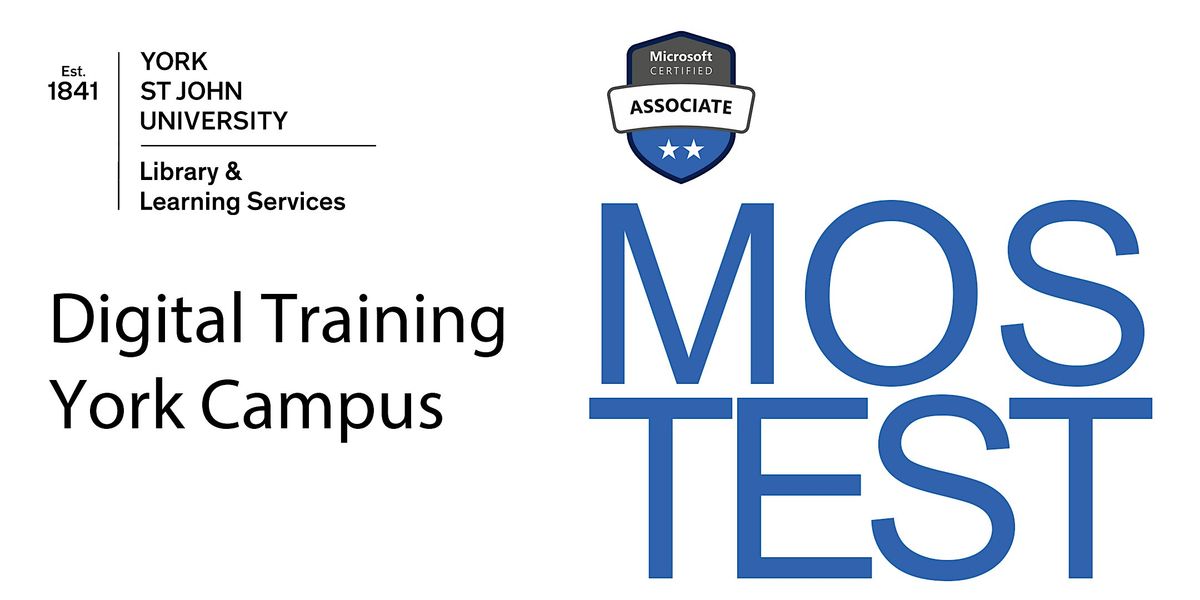 MOS1: Take a MOS Test (Wed 19 Nov 2025 14:00-15:30) - York FT208