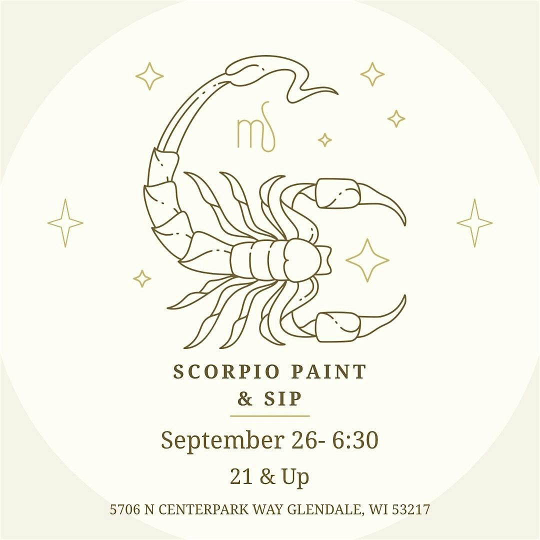 Scorpio Zodiac Paint & Sip