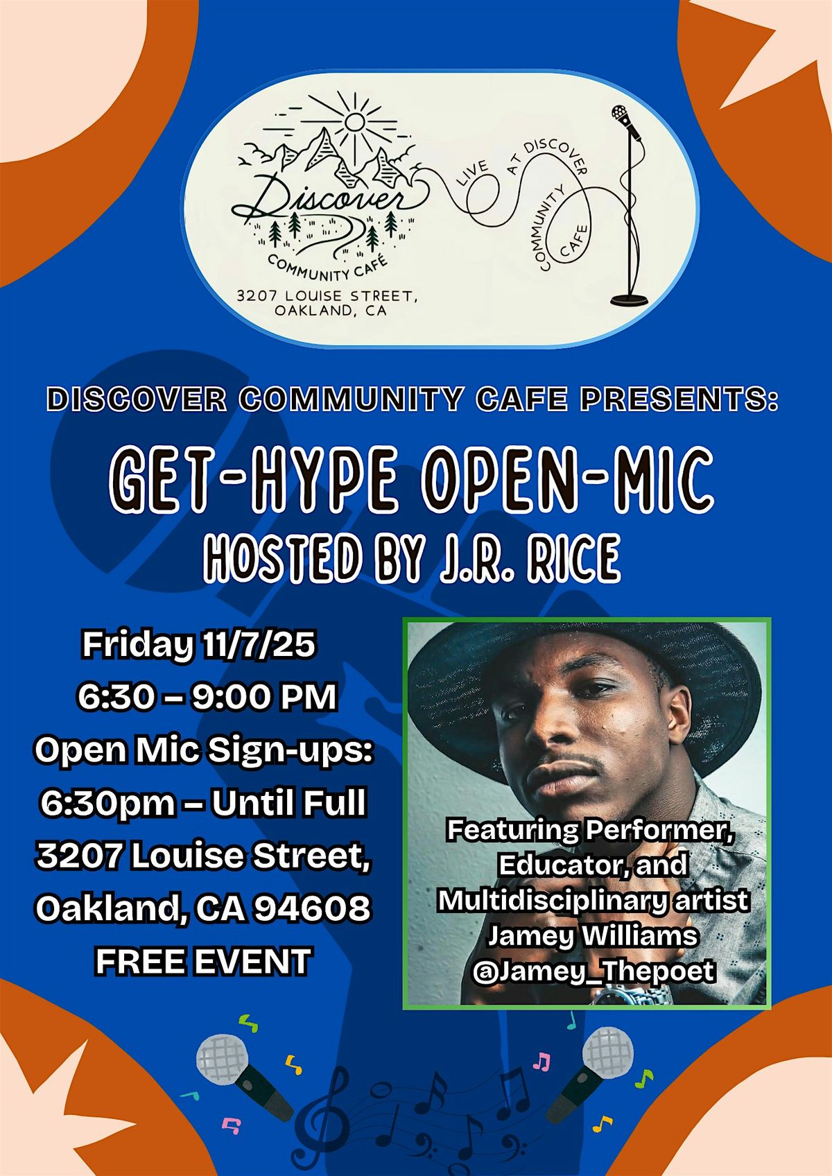 Discover Community Cafe Presents Get-Hype Open-Mic