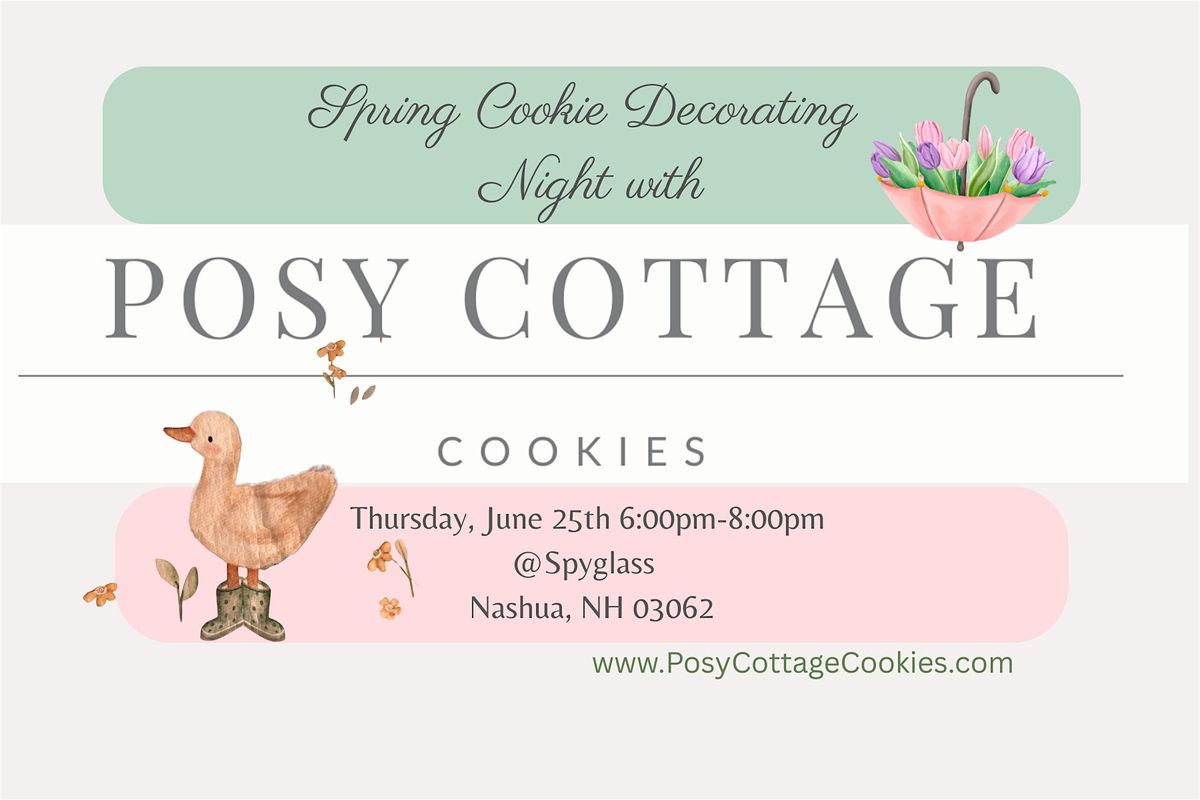 Cookie Decorating Night with Posy Cottage Cookies at Spyglass Brewing