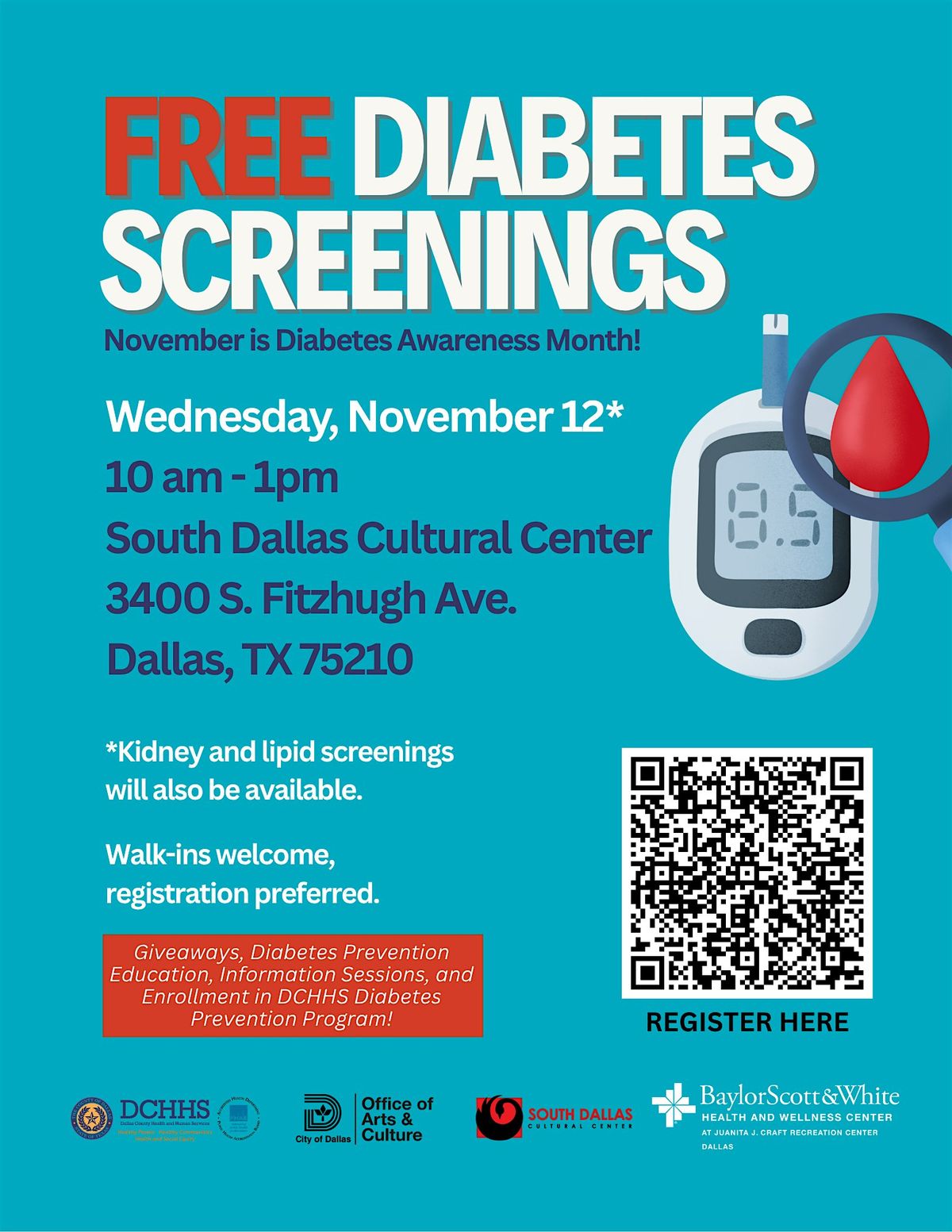 Free DCHHS Diabetes Awareness Month Screenings