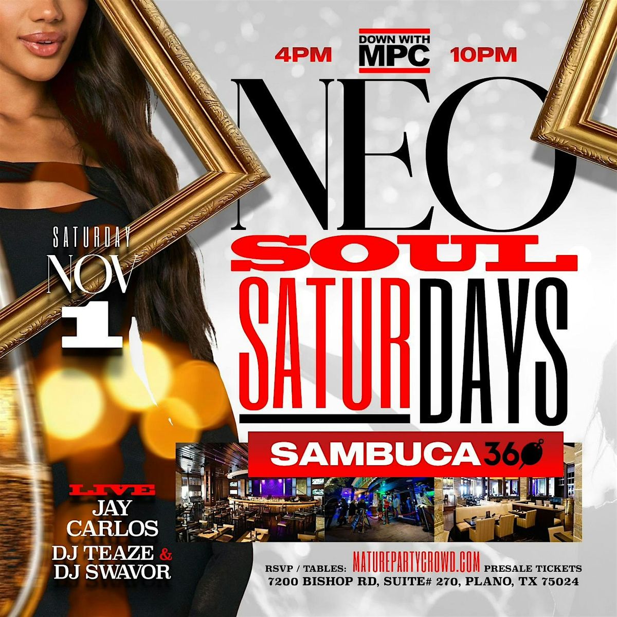 NEO SOUL "SATURDAYS" feat JAY CARLOS LIVE @ SAMBUCA 360