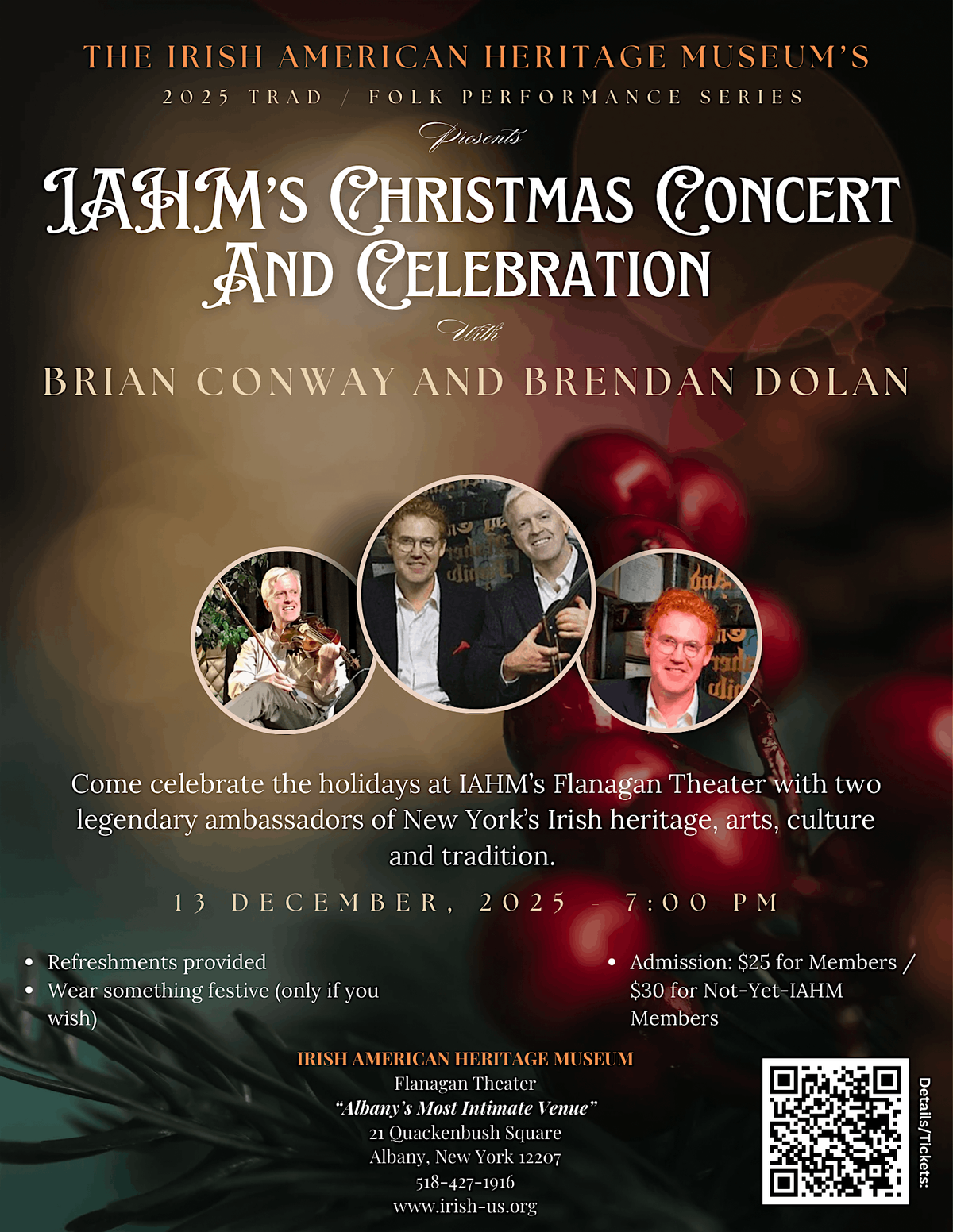 IAHM 2025 Trad\/Folk Performance Series: BRIAN CONWAY AND BRENDAN DOLAN