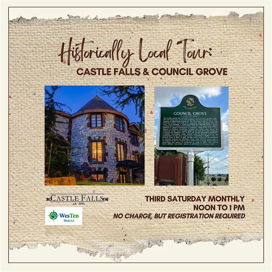 Castle Falls\/Council Grove Historically Local Tour on Sat, May16, 2026