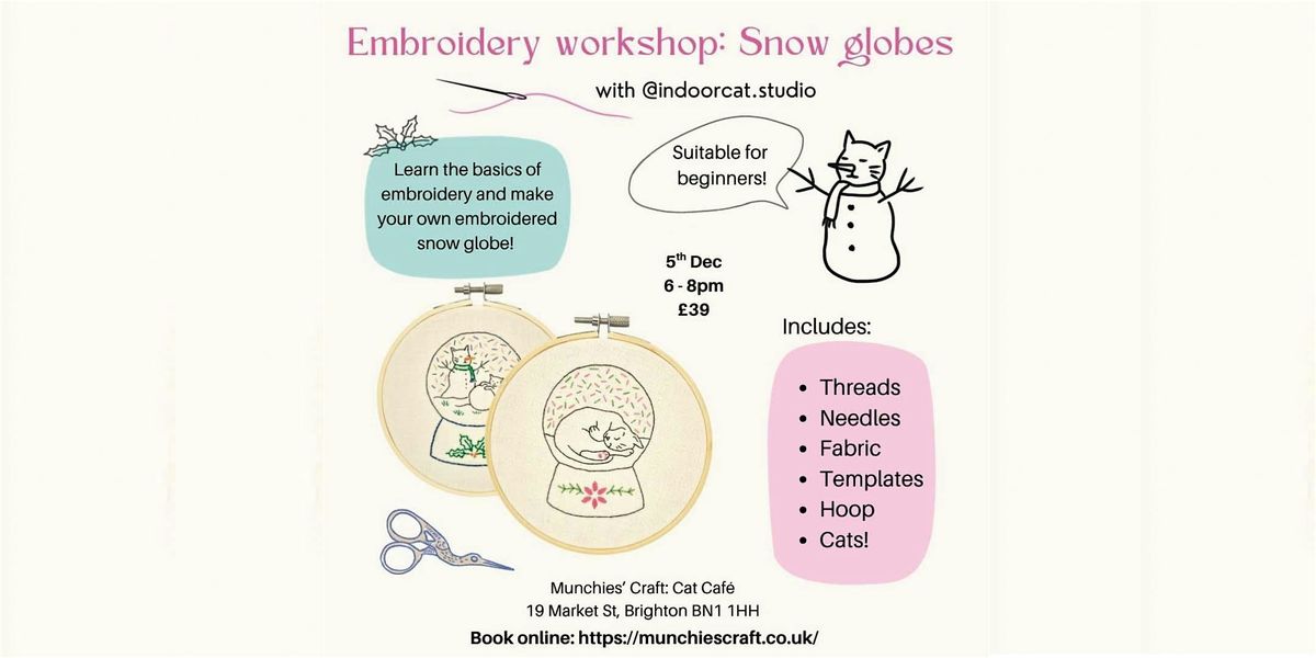 Cats & Crafts: Embroidery Workshop